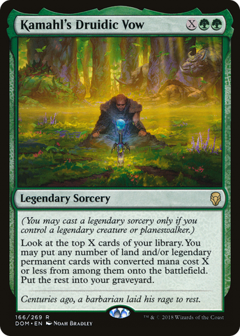 {R} Kamahl's Druidic Vow [Dominaria][DOM 166]