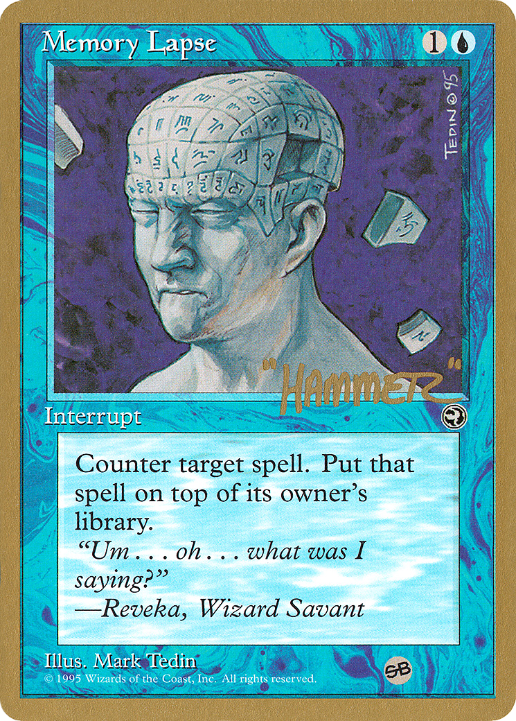 {C} Memory Lapse (Runes) (Shawn "Hammer" Regnier) (SB) [Pro Tour Collector Set][GB PTC SHR32BSB]