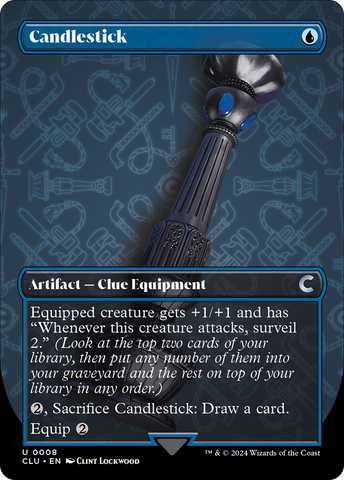 {C} Candlestick (Borderless) [Ravnica: Clue Edition][CLU 008]