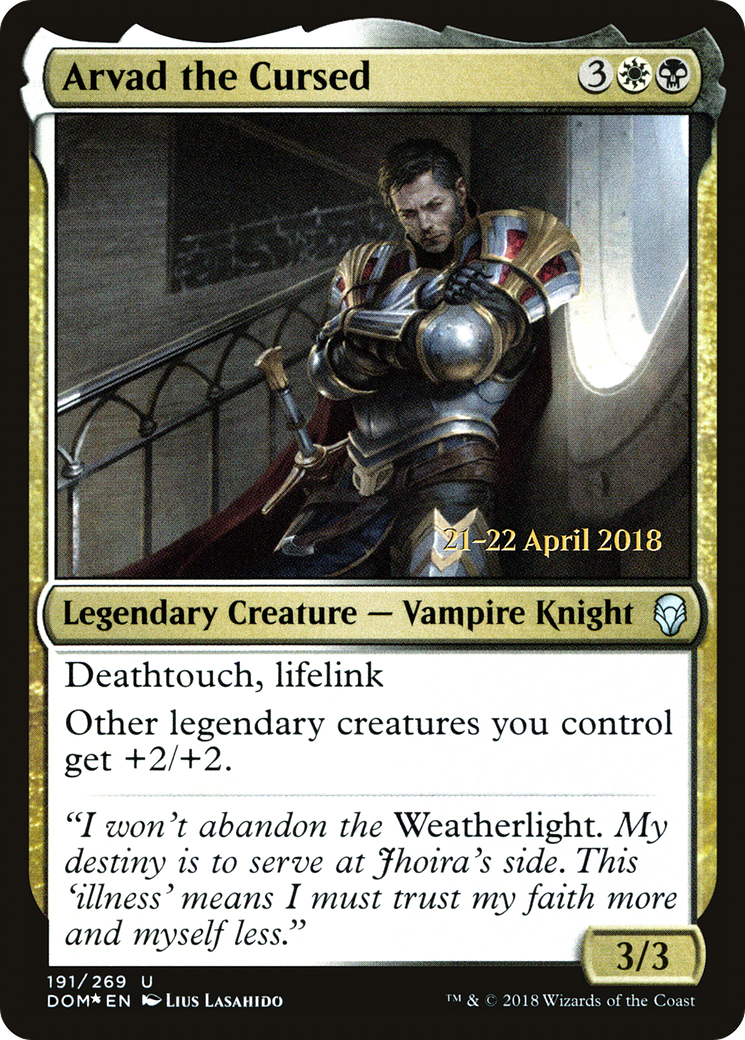 {C} Arvad the Cursed [Dominaria Prerelease Promos][PR DOM 191]