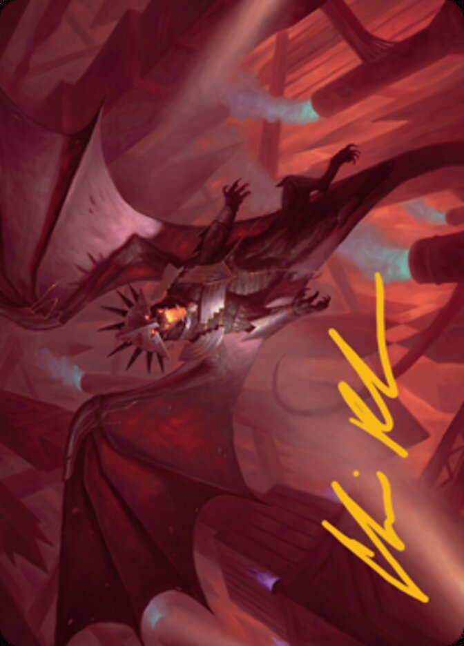 {A} Ziatora, the Incinerator Art Card (Gold-Stamped Signature) [Streets of New Capenna Art Series][GS ASNC 033]