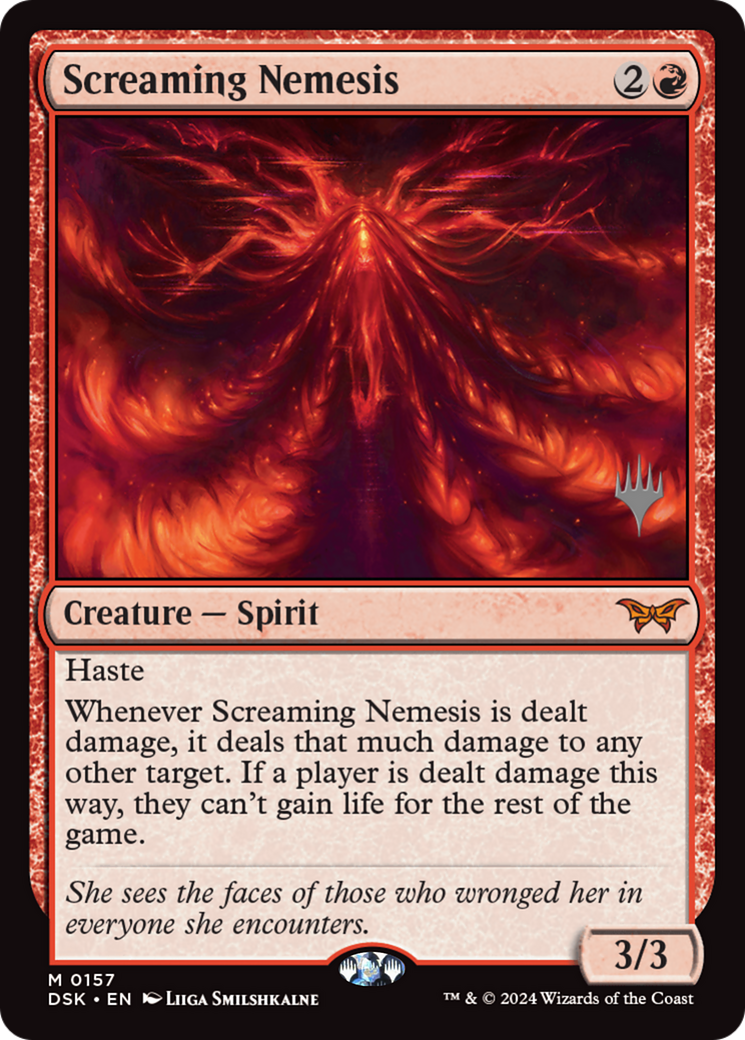 {@R} Screaming Nemesis [Duskmourn: House of Horror Promos][PP DSK 157]