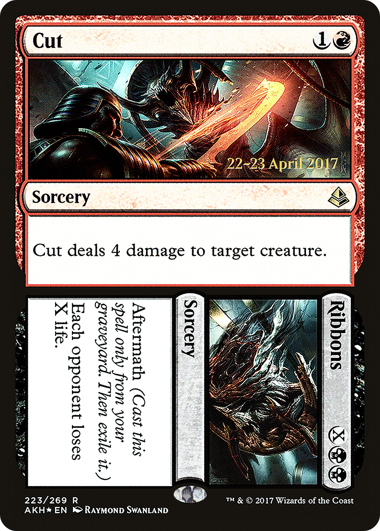 {R} Cut // Ribbons [Amonkhet Prerelease Promos][PR AKH 223]