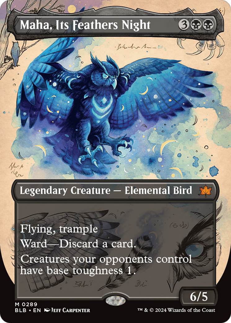 {@R} Maha, Its Feather Night (Borderless) [Bloomburrow][BLB 289]