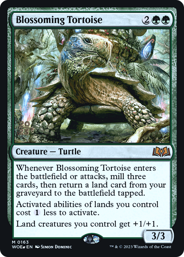 {@R} Blossoming Tortoise [Wilds of Eldraine Prerelease Promos][PR WOE 163]