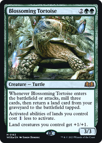 {@R} Blossoming Tortoise [Wilds of Eldraine Prerelease Promos][PR WOE 163]