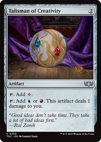 {C} Talisman of Creativity [Tarkir: Dragonstorm Commander][TDC 330]