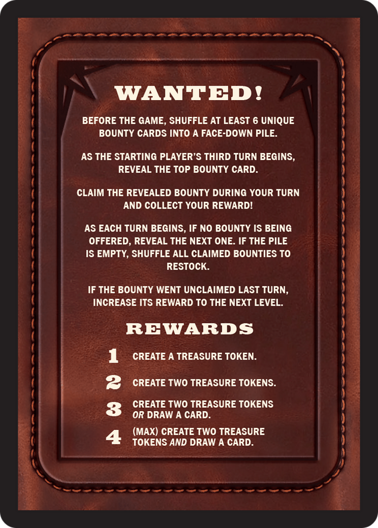 {T} Bounty: Squeakers the Sly // Bounty Rules Double-Sided Token [Outlaws of Thunder Junction Commander Tokens][TOTC 040]