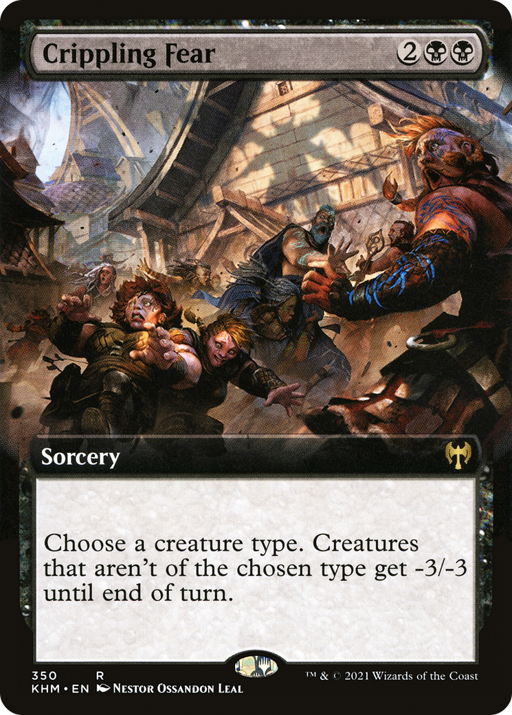 {R} Crippling Fear (Extended Art) [Kaldheim][KHM 350]
