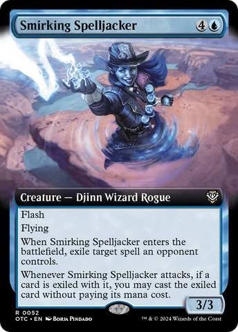{R} Smirking Spelljacker (Extended Art) [Outlaws of Thunder Junction Commander][OTC 052]
