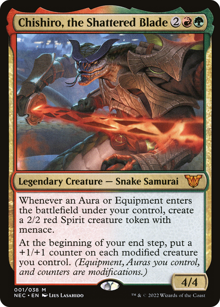 {R} Chishiro, the Shattered Blade [Kamigawa: Neon Dynasty Commander][NEC 001]