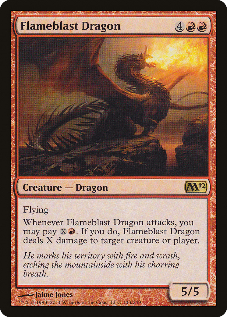 {R} Flameblast Dragon [Magic 2012][M12 133]