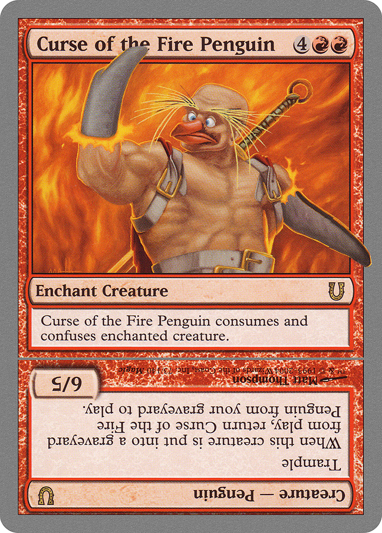 {R} Curse of the Fire Penguin // Curse of the Fire Penguin Creature [Unhinged][UNH 073] - Misty Mountain Games