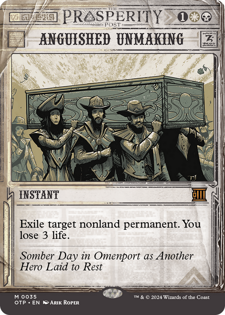 {R} Anguished Unmaking [Outlaws of Thunder Junction: Breaking News][OTP 035]