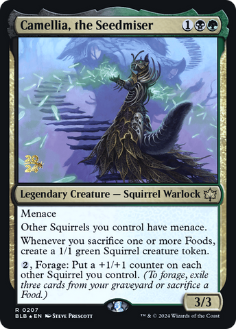 {@R} Camellia, the Seedmiser [Bloomburrow Prerelease Promos][PR BLB 207]