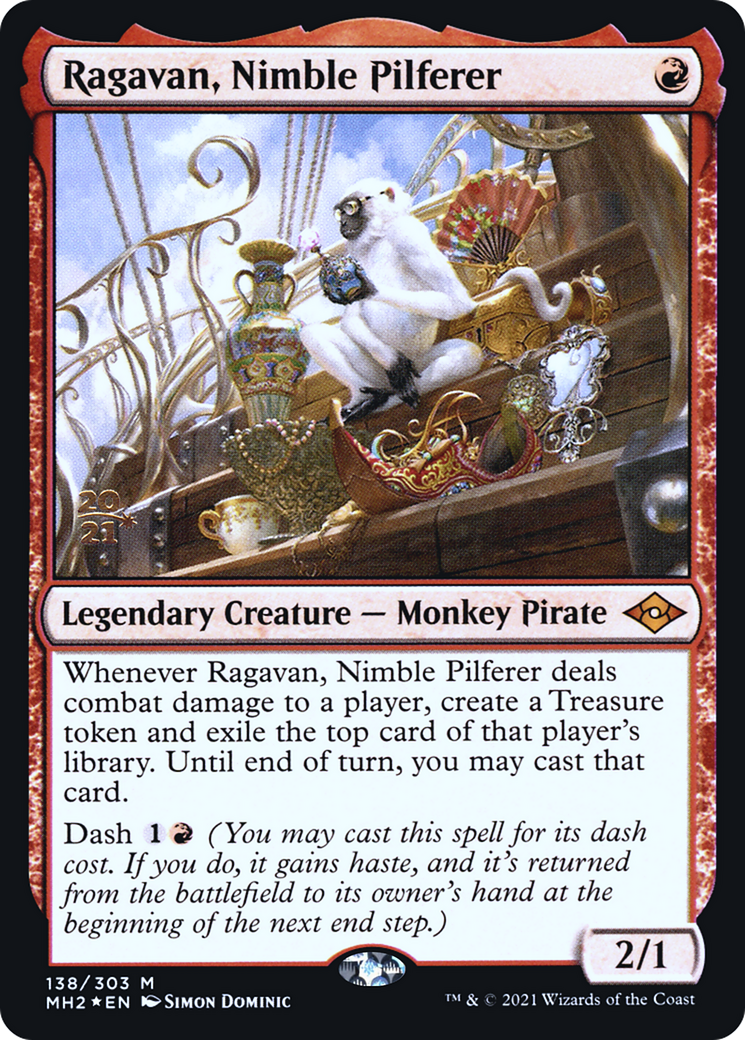 {R} Ragavan, Nimble Pilferer [Modern Horizons 2 Prerelease Promos][PR MH2 138]