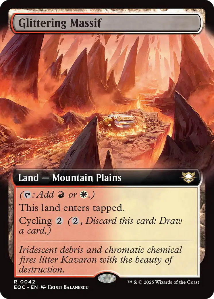 {R} Glittering Massif (Extended Art) [Edge of Eternities Commander][EOC 042]