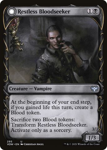 {C} Restless Bloodseeker // Bloodsoaked Reveler (Showcase Fang Frame) [Innistrad: Crimson Vow][VOW 295]