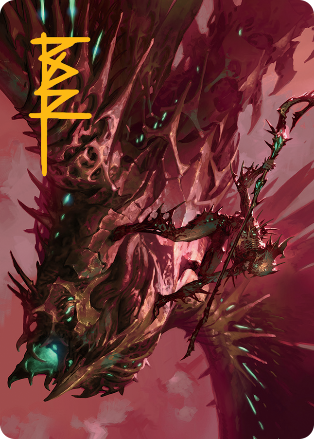 {A} Skyclave Invader Art Card (Gold-Stamped Signature) [March of the Machine Art Series][GS AMOM 018]