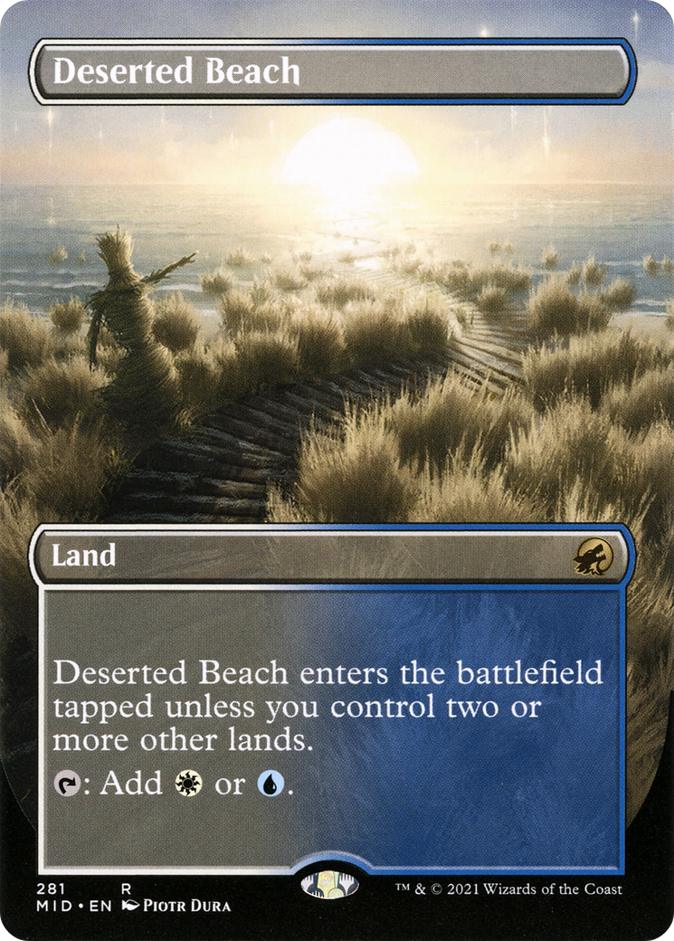 {R} Deserted Beach (Borderless Alternate Art) [Innistrad: Midnight Hunt][MID 281]
