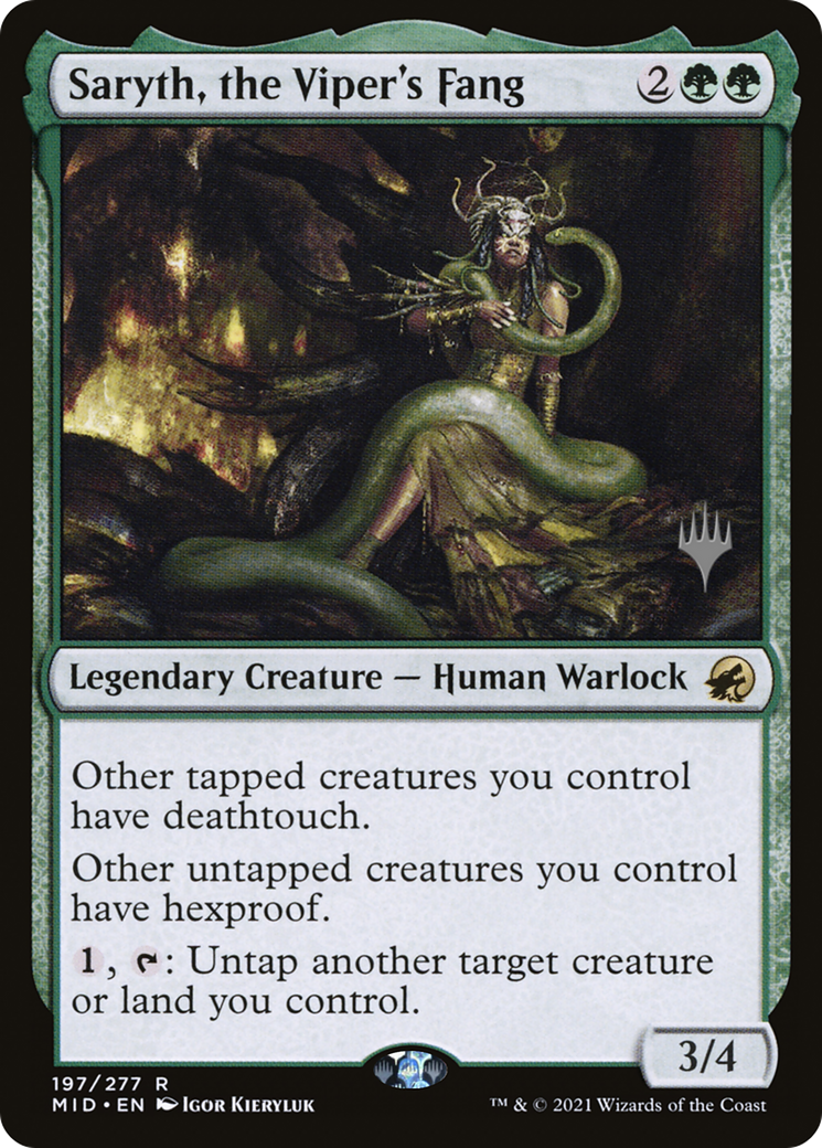 {R} Saryth, the Viper's Fang (Promo Pack) [Innistrad: Midnight Hunt Promo Pack][PP MID 197]