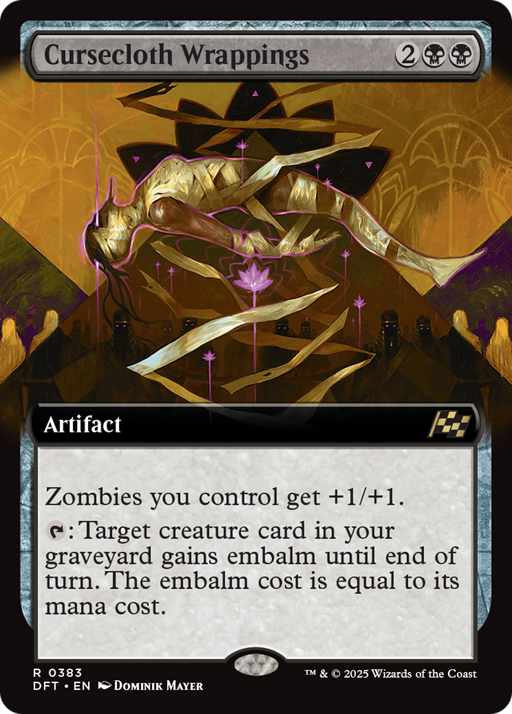 {@R} Cursecloth Wrappings (Extended Art) [Aetherdrift][DFT 383]