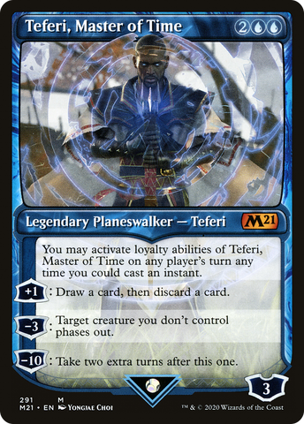 {R} Teferi, Master of Time (Showcase) (291) [Core Set 2021][M21 291]