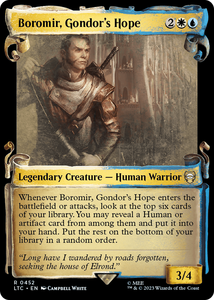 {R} Boromir, Gondor's Hope [The Lord of the Rings: Tales of Middle-Earth Commander Showcase Scrolls][LTC 452]