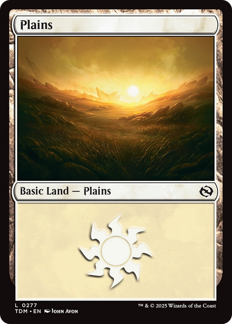 {B} Plains (0277) [Tarkir: Dragonstorm][TDM 277]