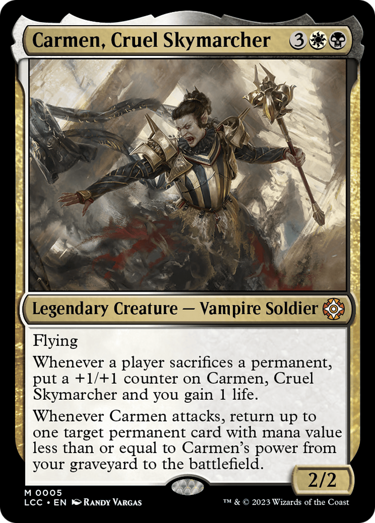 {R} Carmen, Cruel Skymarcher [The Lost Caverns of Ixalan Commander][LCC 005]