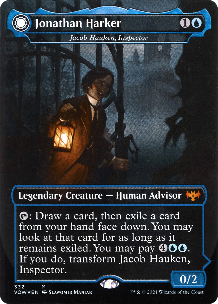{R} Jacob Hauken, Inspector // Hauken's Insight - Jonathan Harker // Harker's Obsessive Inquiry [Innistrad: Crimson Vow][VOW 332]