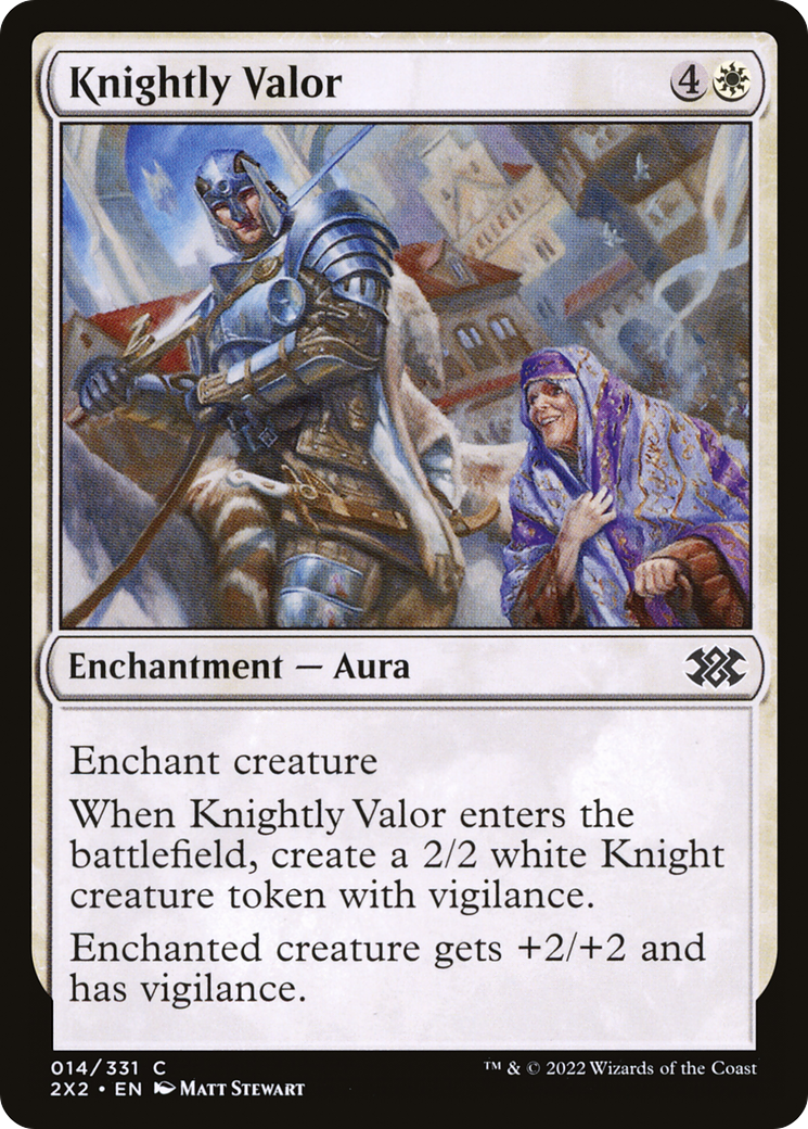 {C} Knightly Valor [Double Masters 2022][2X2 014]