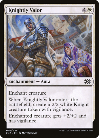 {C} Knightly Valor [Double Masters 2022][2X2 014]