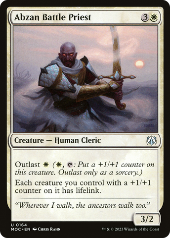 {C} Abzan Battle Priest [March of the Machine Commander][MOC 164]