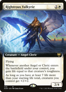 {R} Righteous Valkyrie (Extended Art) [Kaldheim][KHM 338]