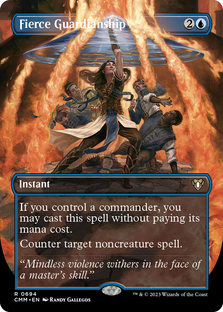 {R} Fierce Guardianship (Borderless Alternate Art) [Commander Masters][CMM 694]