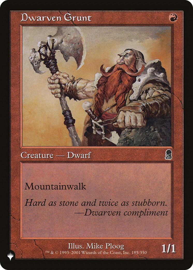 Dwarven Grunt [LIST ODY-185]