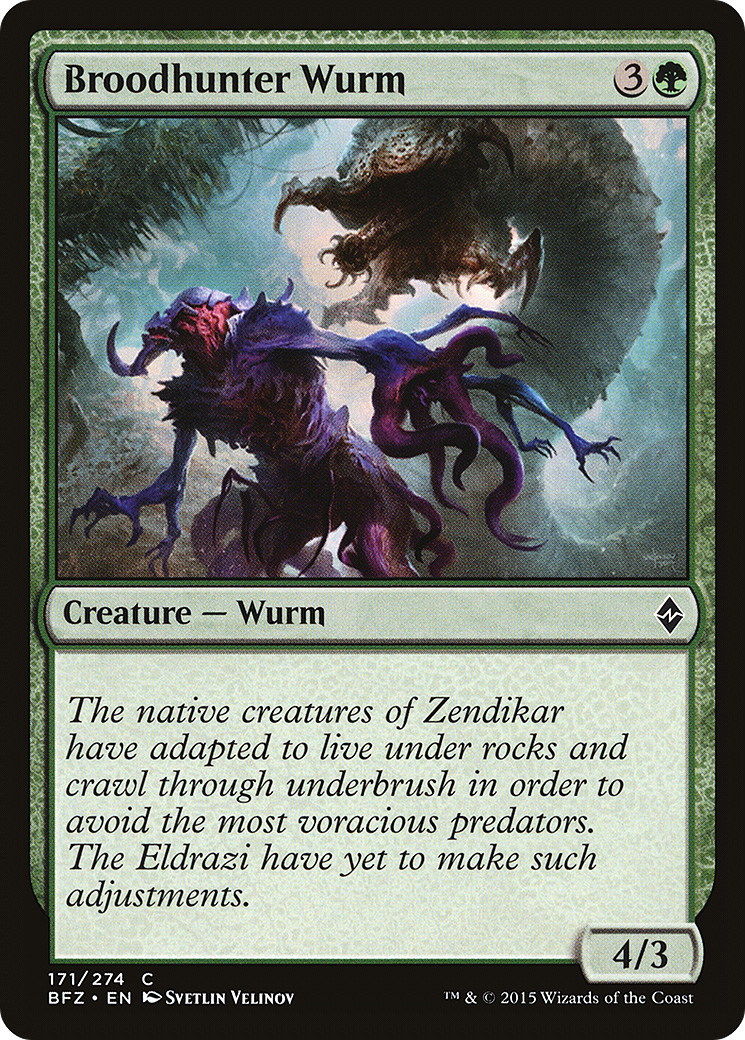 {C} Broodhunter Wurm [Battle for Zendikar][BFZ 171]