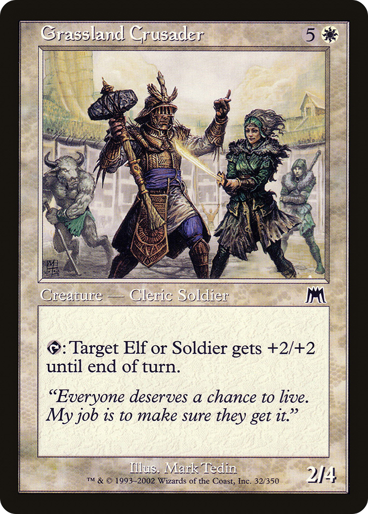 {C} Grassland Crusader [Onslaught][ONS 032]