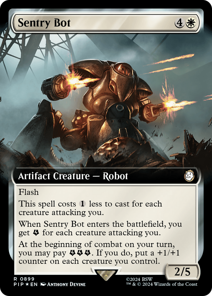 {R} Sentry Bot (Extended Art) (Surge Foil) [Fallout][PIP 899]