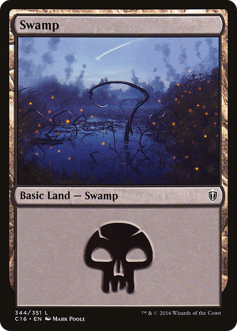 {B}[C16 344] Swamp (344) [Commander 2016]
