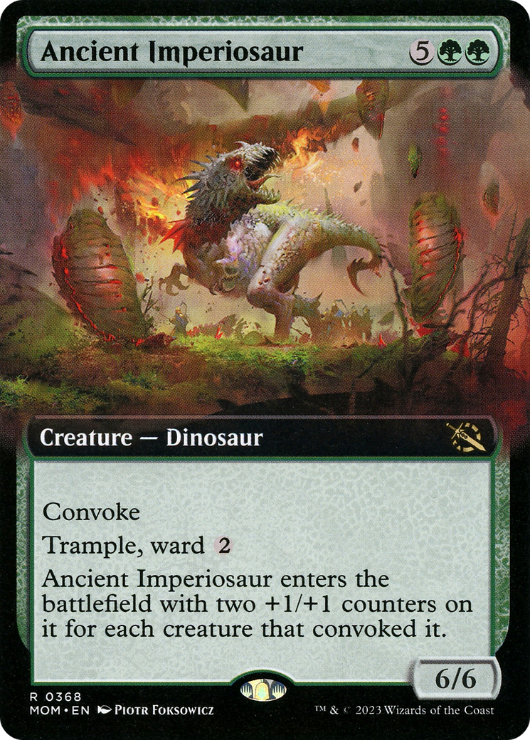 {R} Ancient Imperiosaur (Extended Art) [March of the Machine][MOM 368]