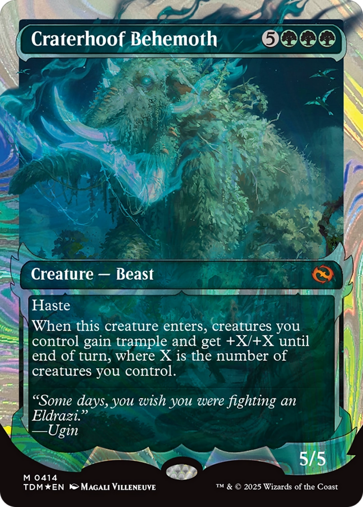 {@R} Craterhoof Behemoth (Showcase) (Halo Foil) [Tarkir: Dragonstorm][TDM 414]