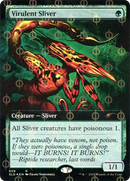 {R} Virulent Sliver (Extended Art) (Step-and-Compleat Foil) [Secret Lair Drop Promos][SLD 659]