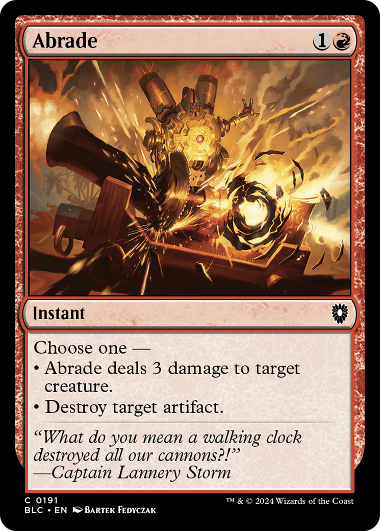 {C} Abrade [Bloomburrow Commander][BLC 191]
