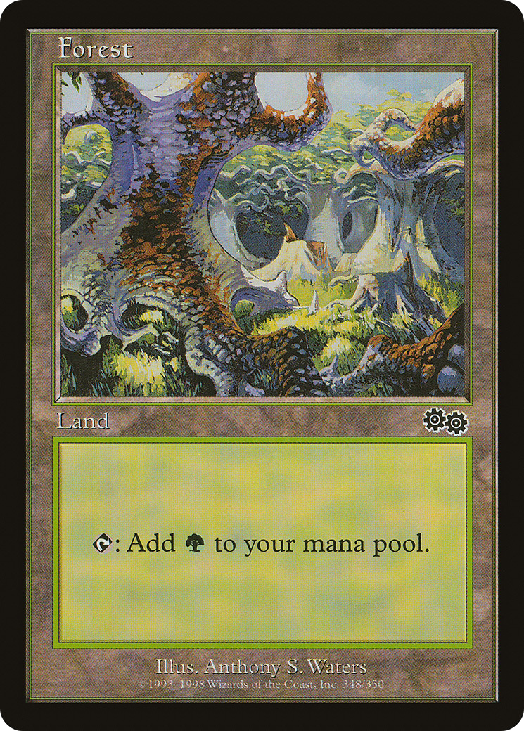 {B}[USG 348] Forest (348) [Urza's Saga]