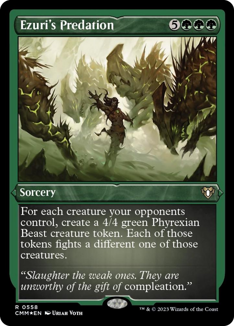 {R} Ezuri's Predation (Foil Etched) [Commander Masters][CMM 558]
