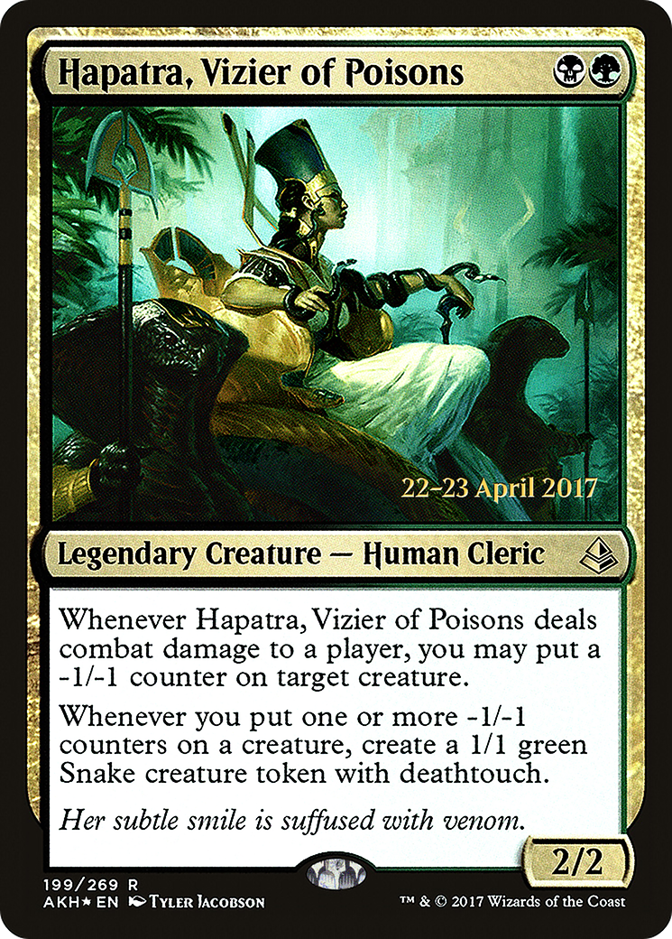 {R} Hapatra, Vizier of Poisons [Amonkhet Prerelease Promos][PR AKH 199]