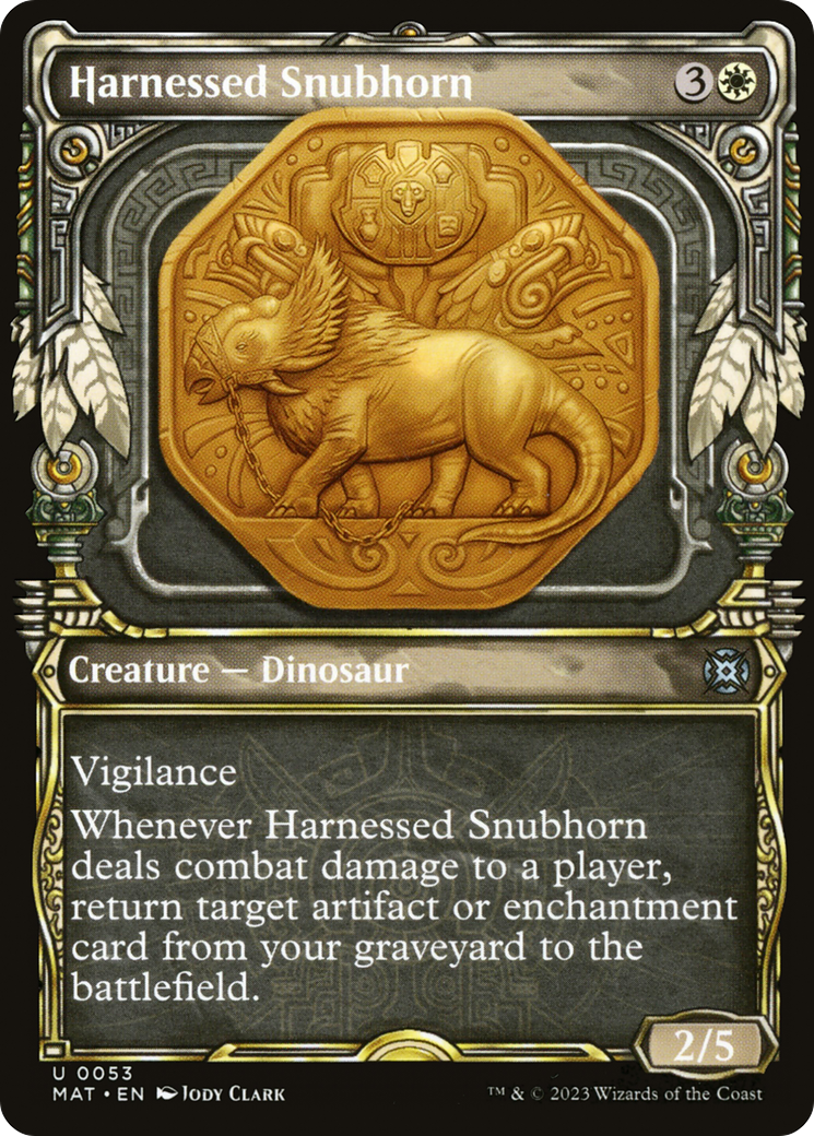 {C} Harnessed Snubhorn (Showcase) [March of the Machine: The Aftermath][MAT 053]