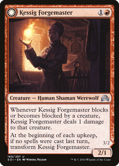 {C} Kessig Forgemaster // Flameheart Werewolf [Shadows over Innistrad][SOI 169] - Misty Mountain Games